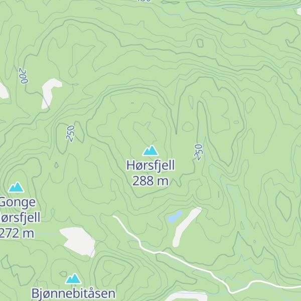 Map of Hørsfjell