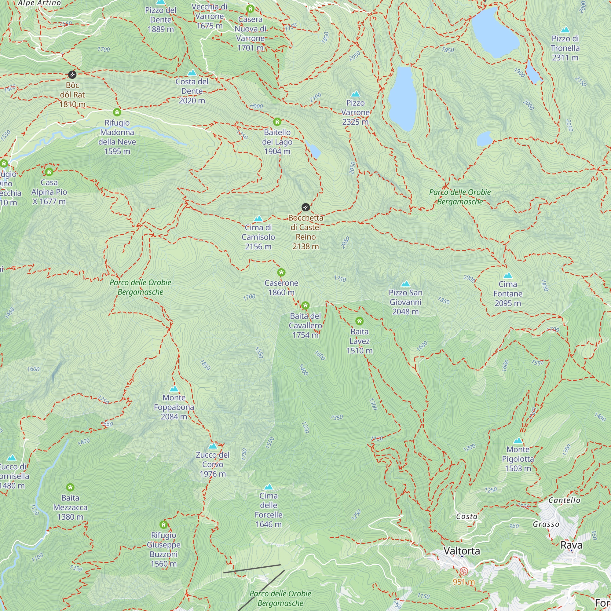 Baita del Cavallero map