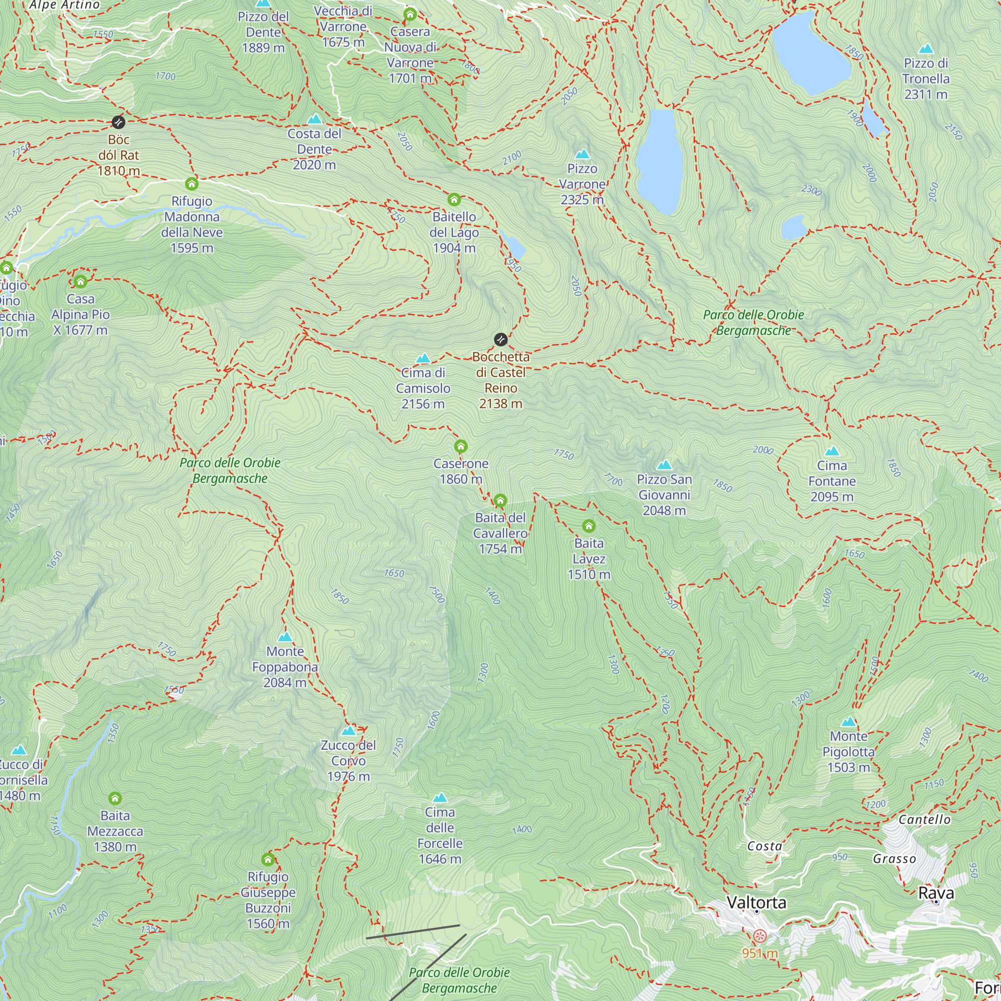 Baita del Cavallero map