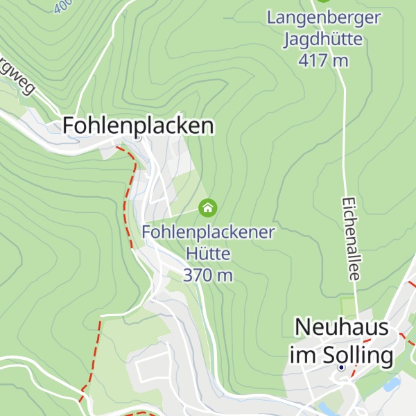 Map of Fohlenplackener Hütte