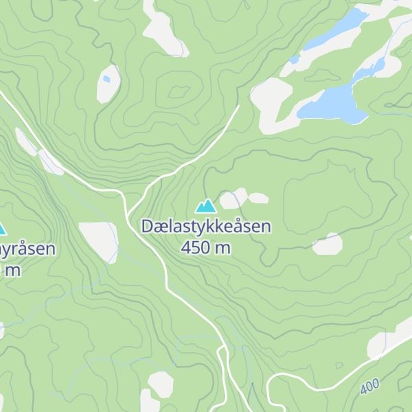 Map of Dælastykkeåsen