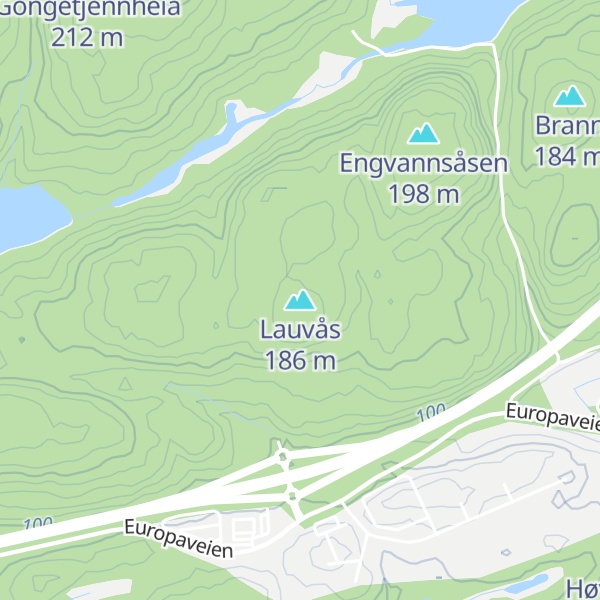 Map of Lauvås