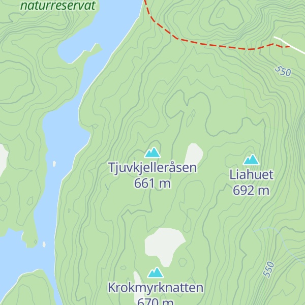 Map of Tjuvkjelleråsen