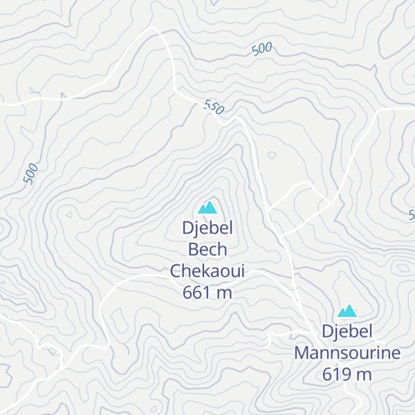 Map of Djebel Bech Chekaoui