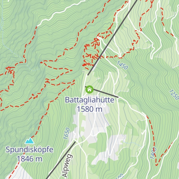 Map of Battagliahütte