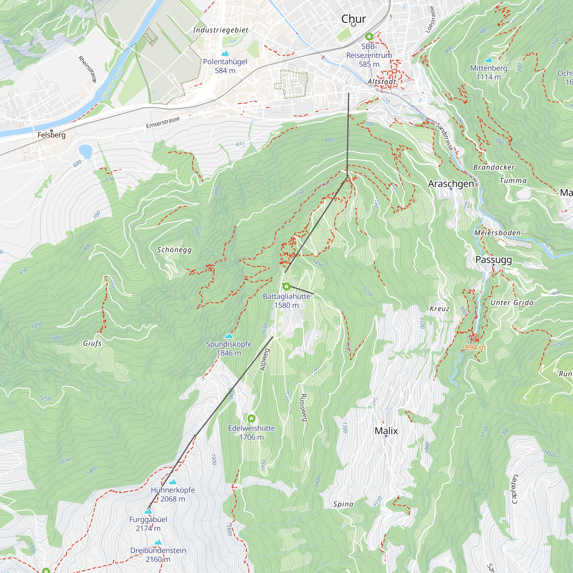 Battagliahütte map