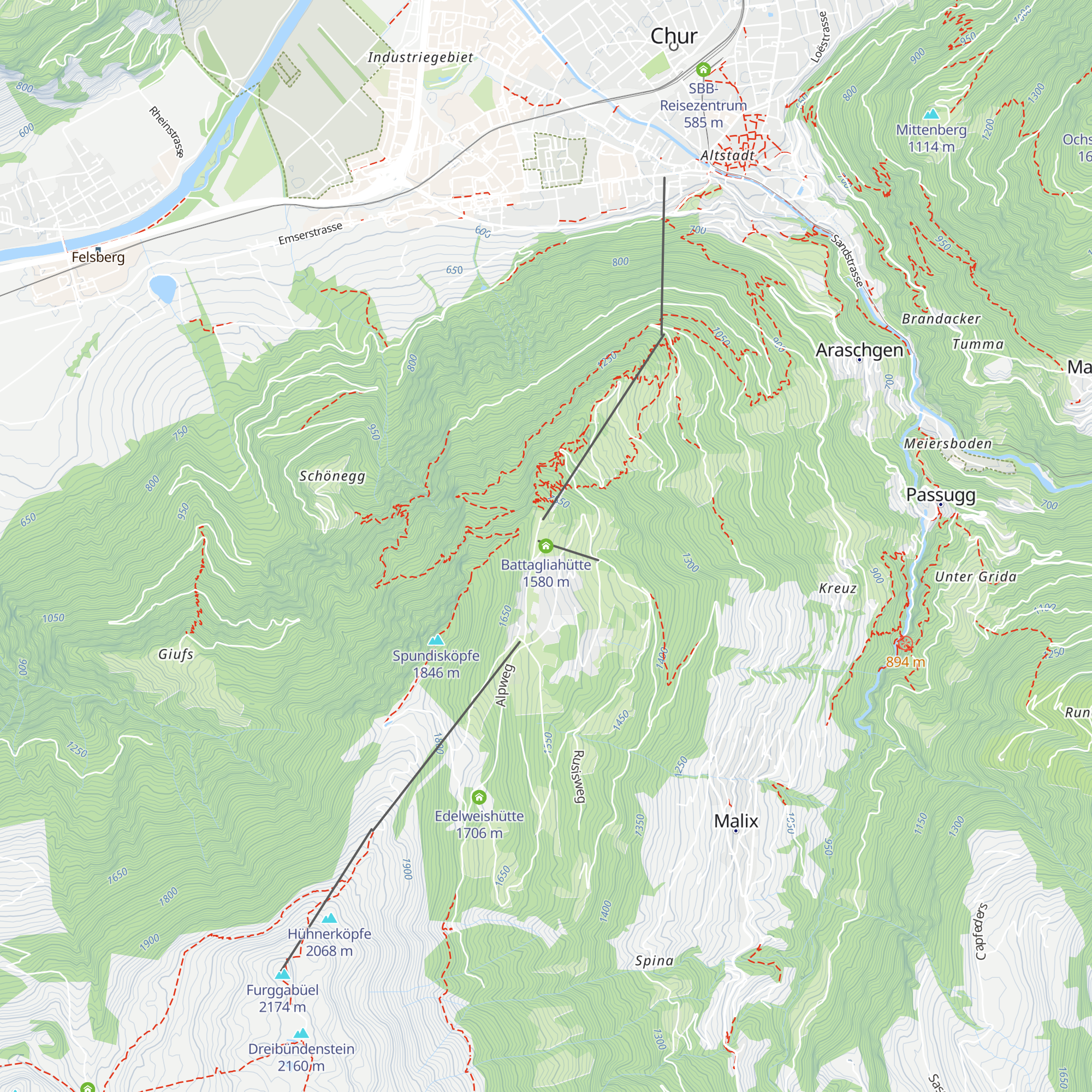 Battagliahütte map