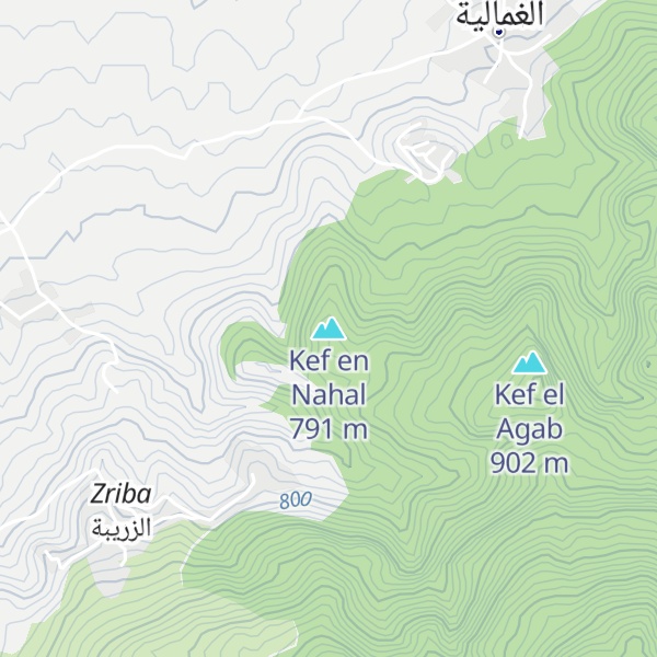 Map of Kef en Nahal