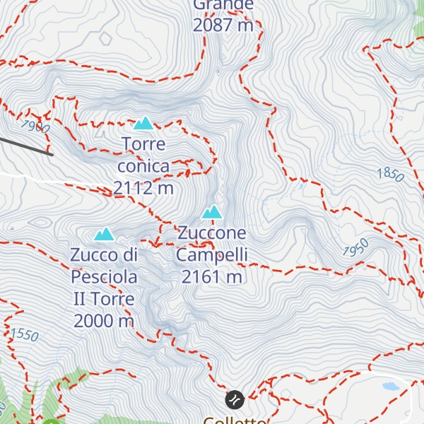 Map of Zuccone Campelli