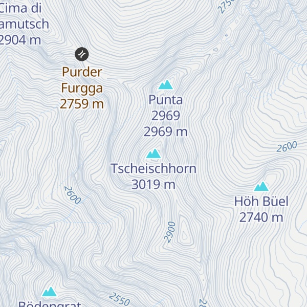Map of Tscheischhorn