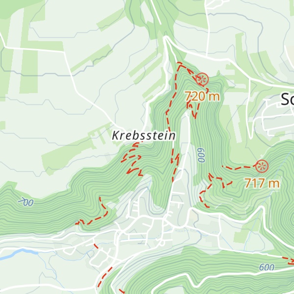 Map of Wasserfels