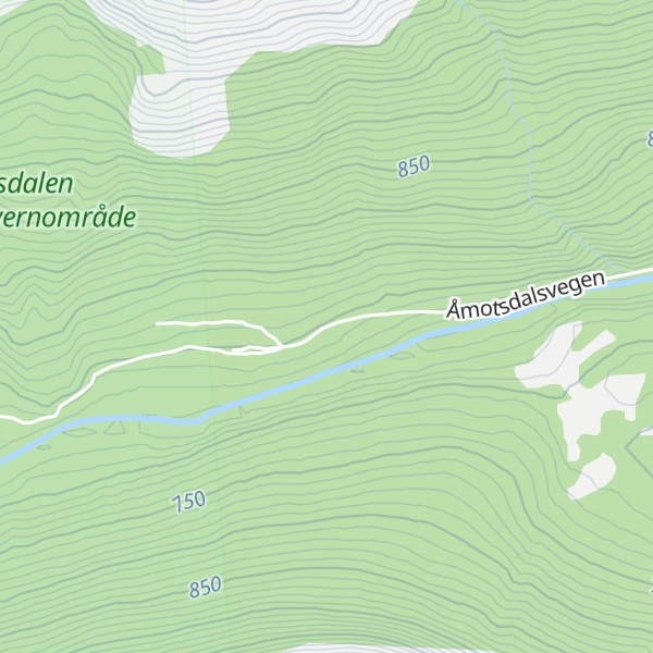 Map of Åmotsdalen gard