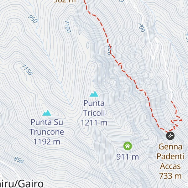Map of Punta Tricoli