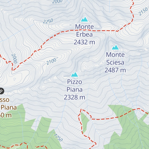 Map of Pizzo Piana