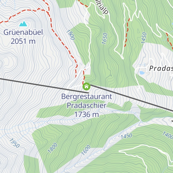 Map of Bergrestaurant Pradaschier