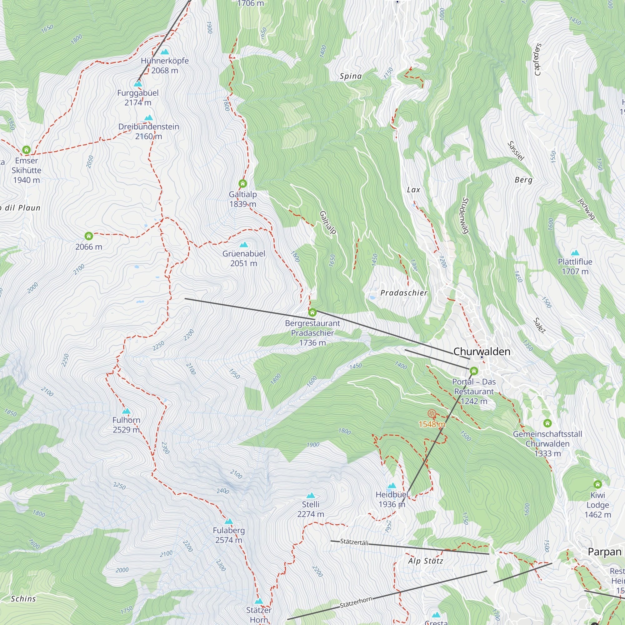Bergrestaurant Pradaschier map