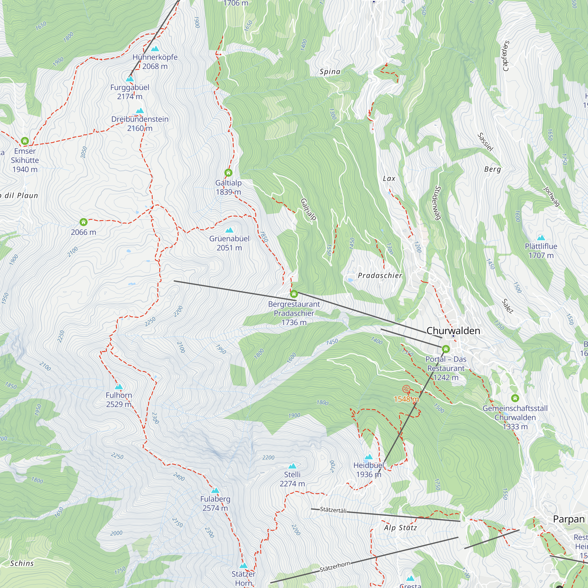 Bergrestaurant Pradaschier map