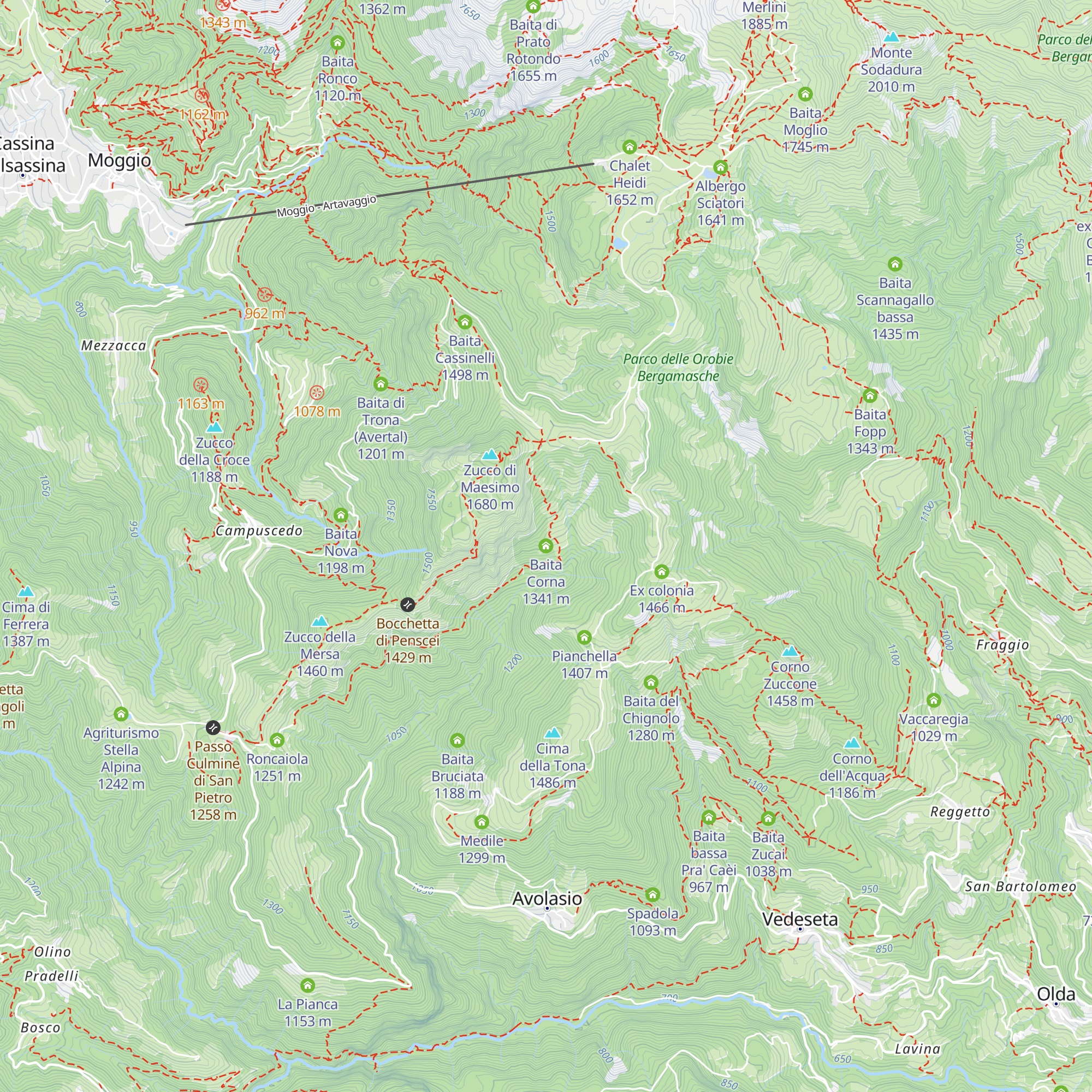 Baita Corna map