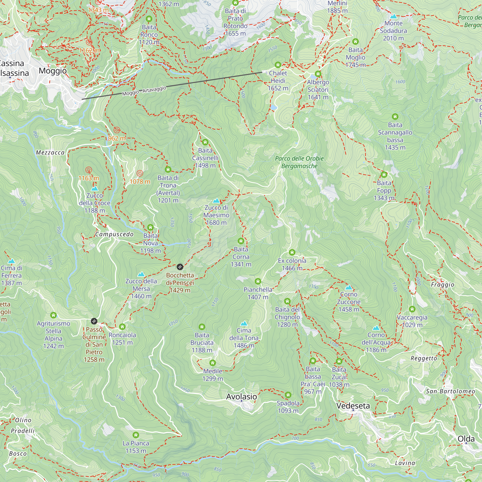 Baita Corna map