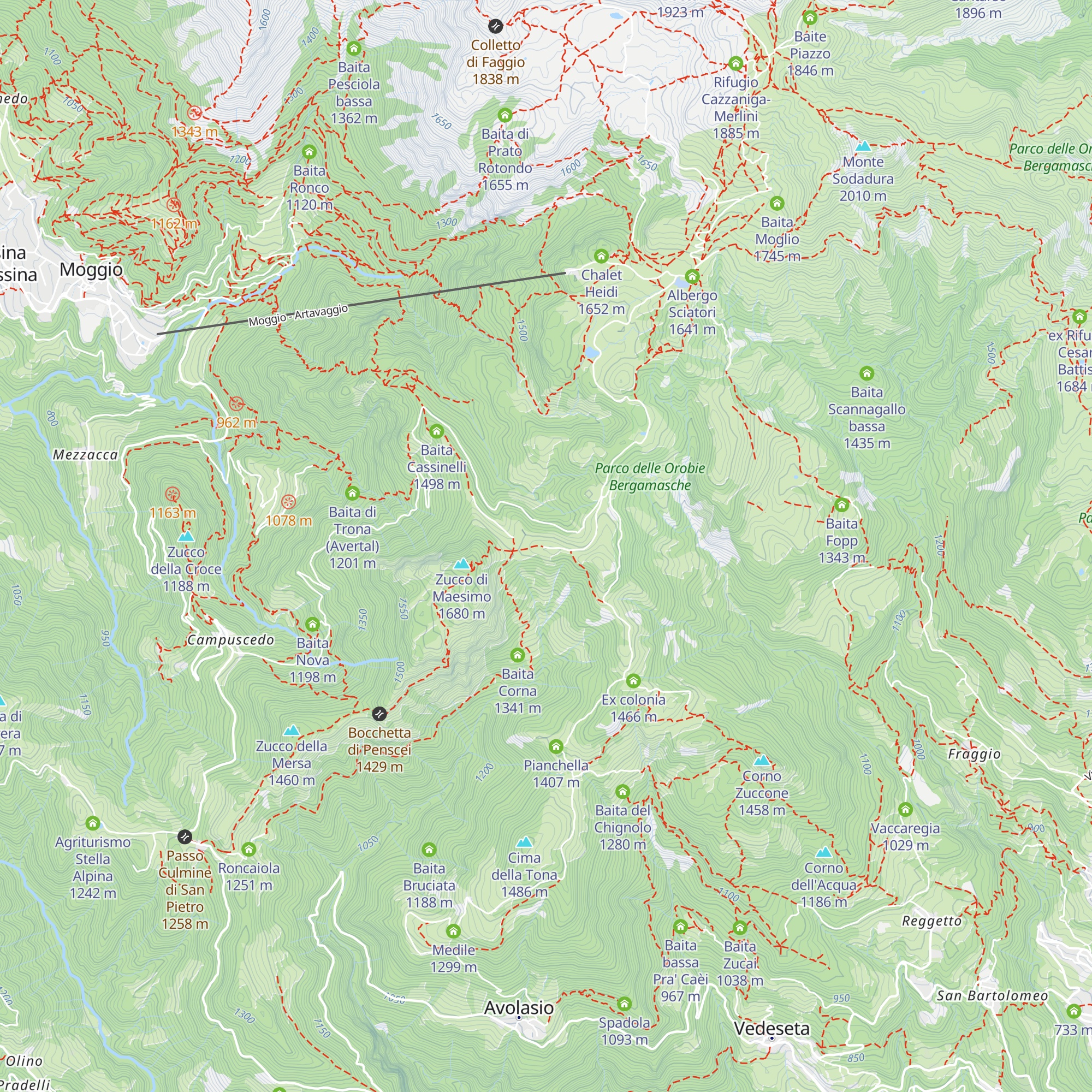 Casera di Maesimo map