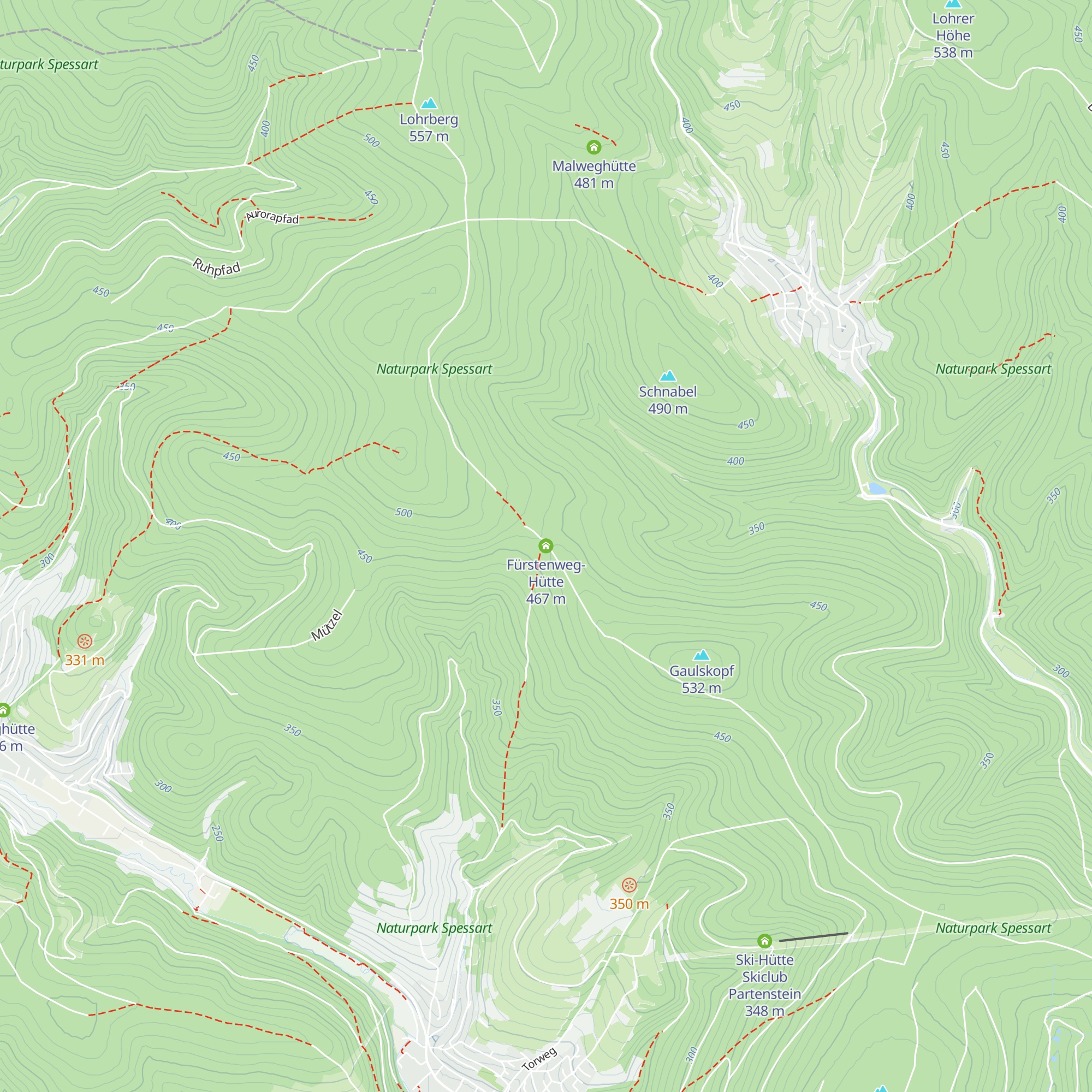 Fürstenweg-Hütte map