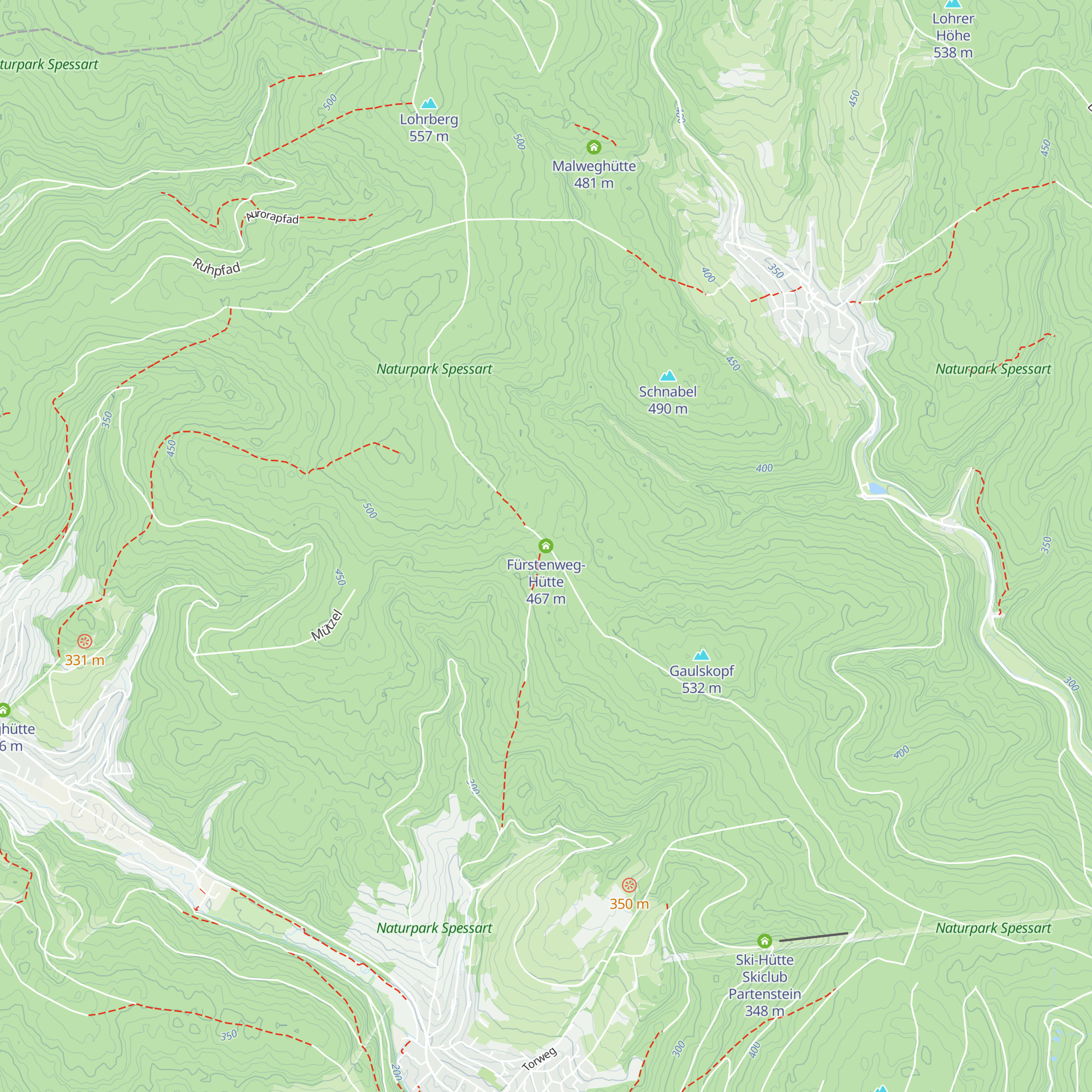 Fürstenweg-Hütte map