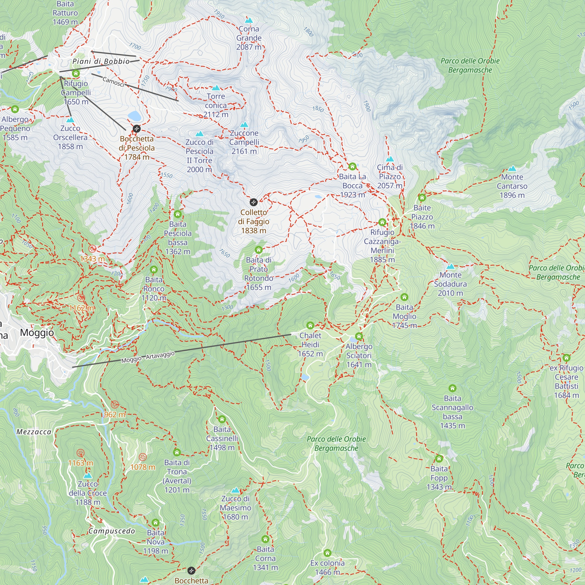Baitello del Vallone map