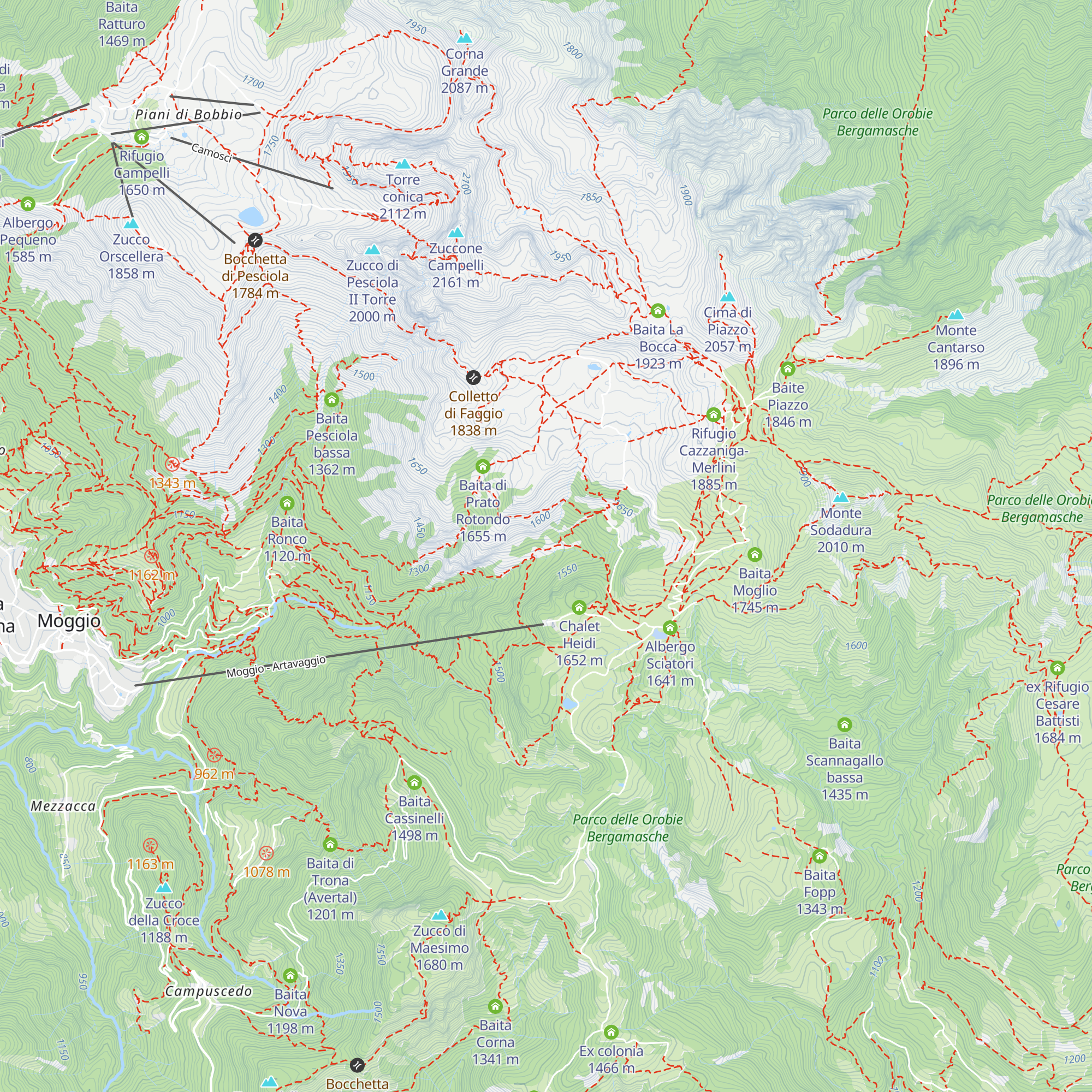 Baitello del Vallone map