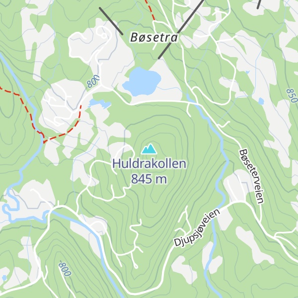 Map of Huldrakollen