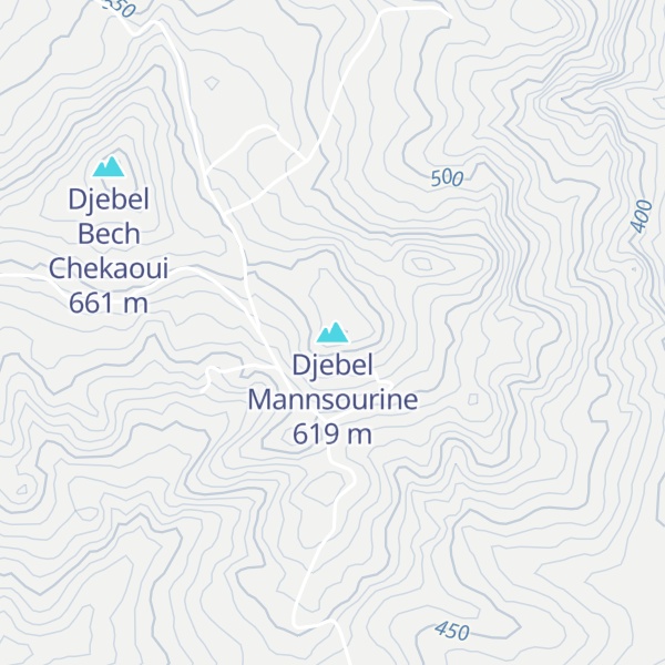 Map of Djebel Mannsourine