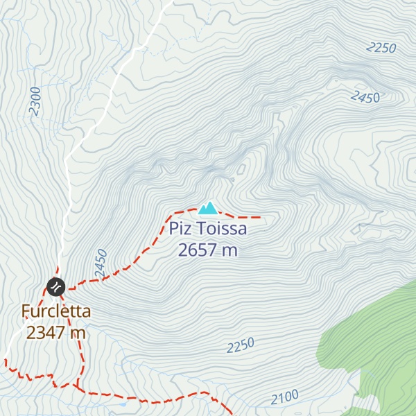 Map of Piz Toissa