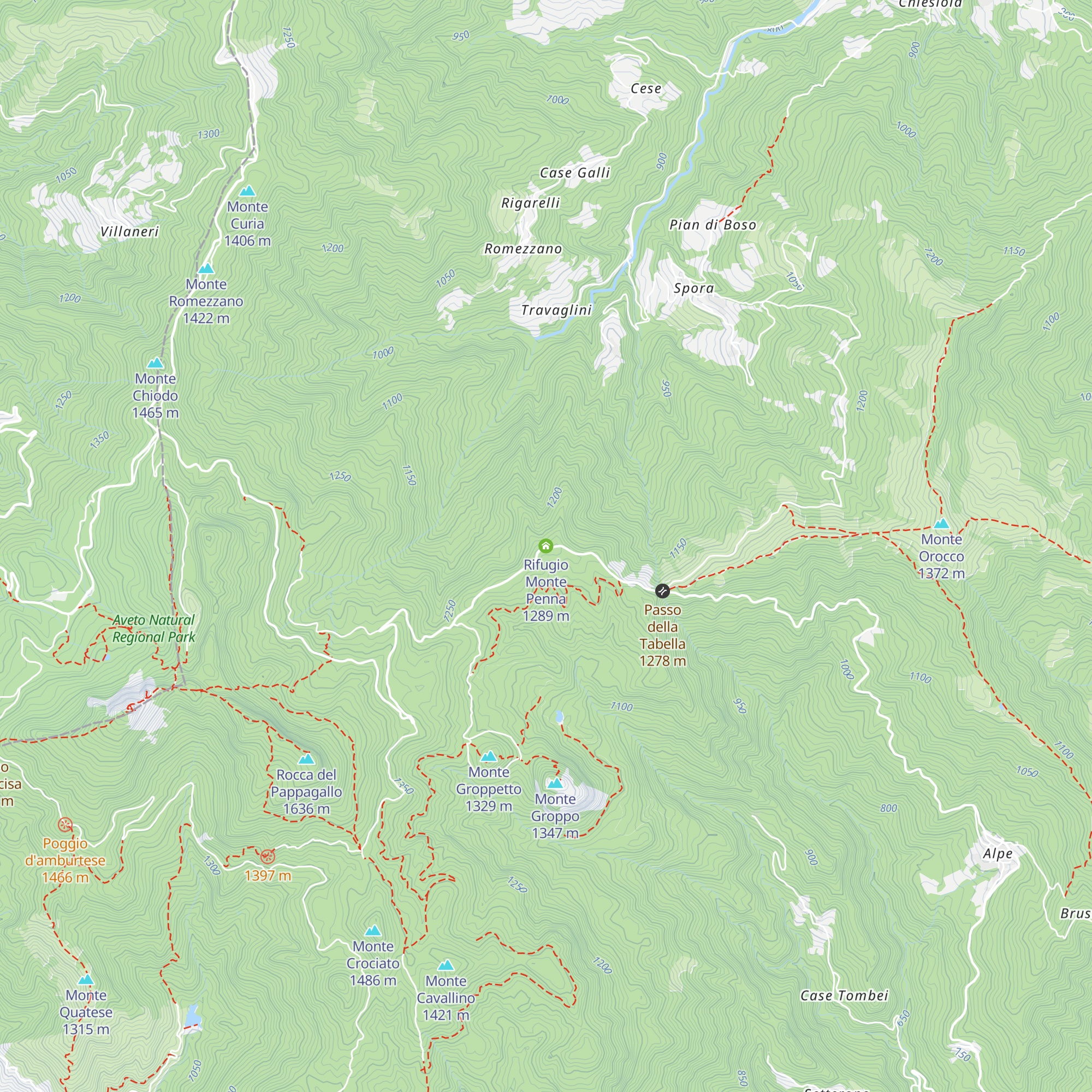 Rifugio Monte Penna map