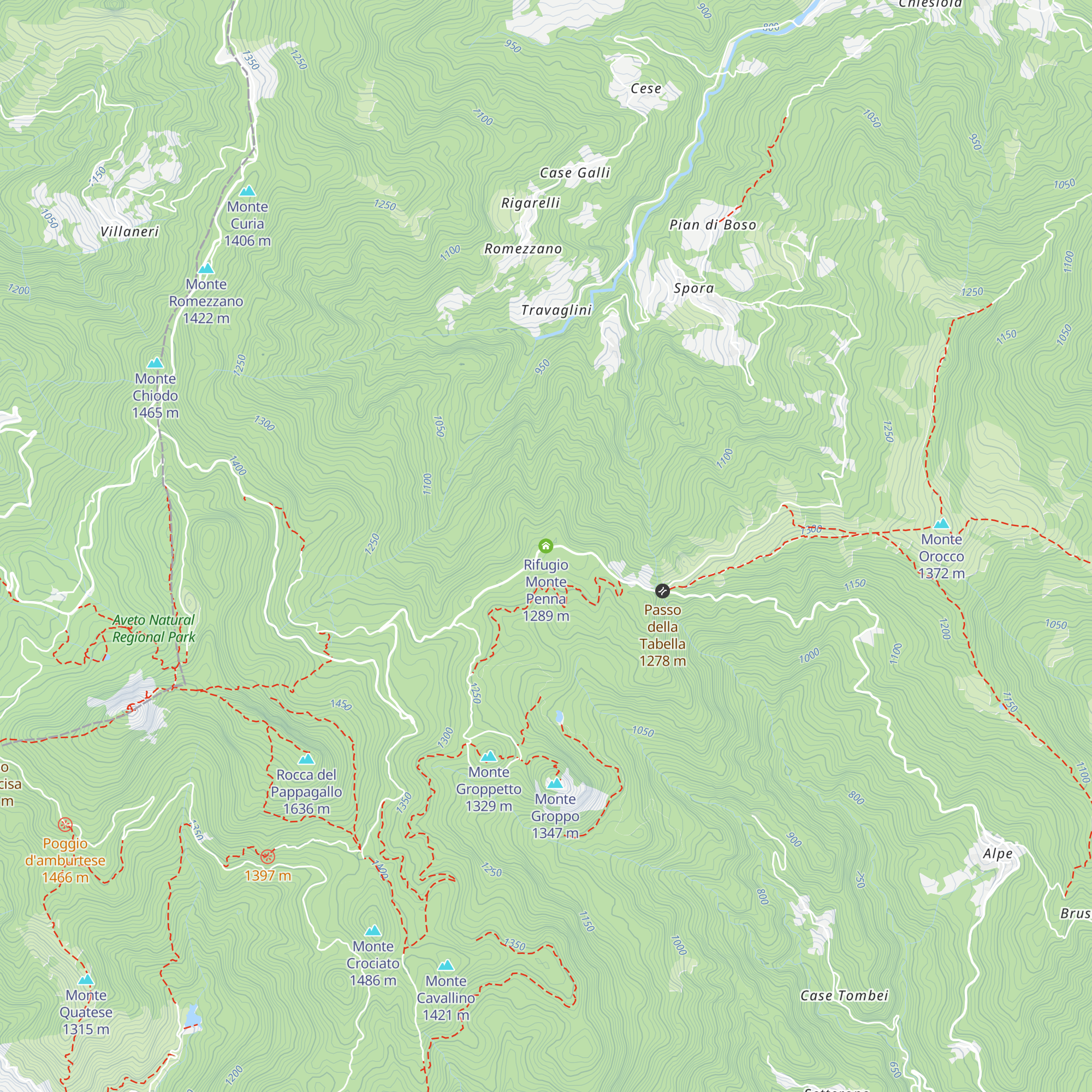Rifugio Monte Penna map