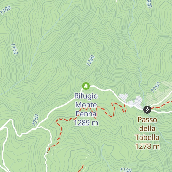 Map of Rifugio Monte Penna
