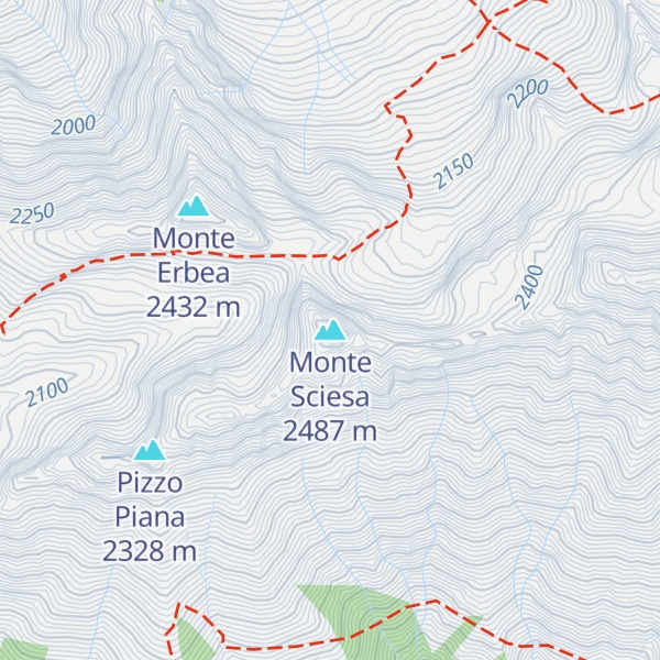 Map of Monte Sciesa