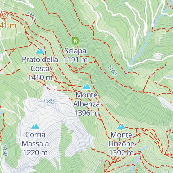 Map of Monte Albenza