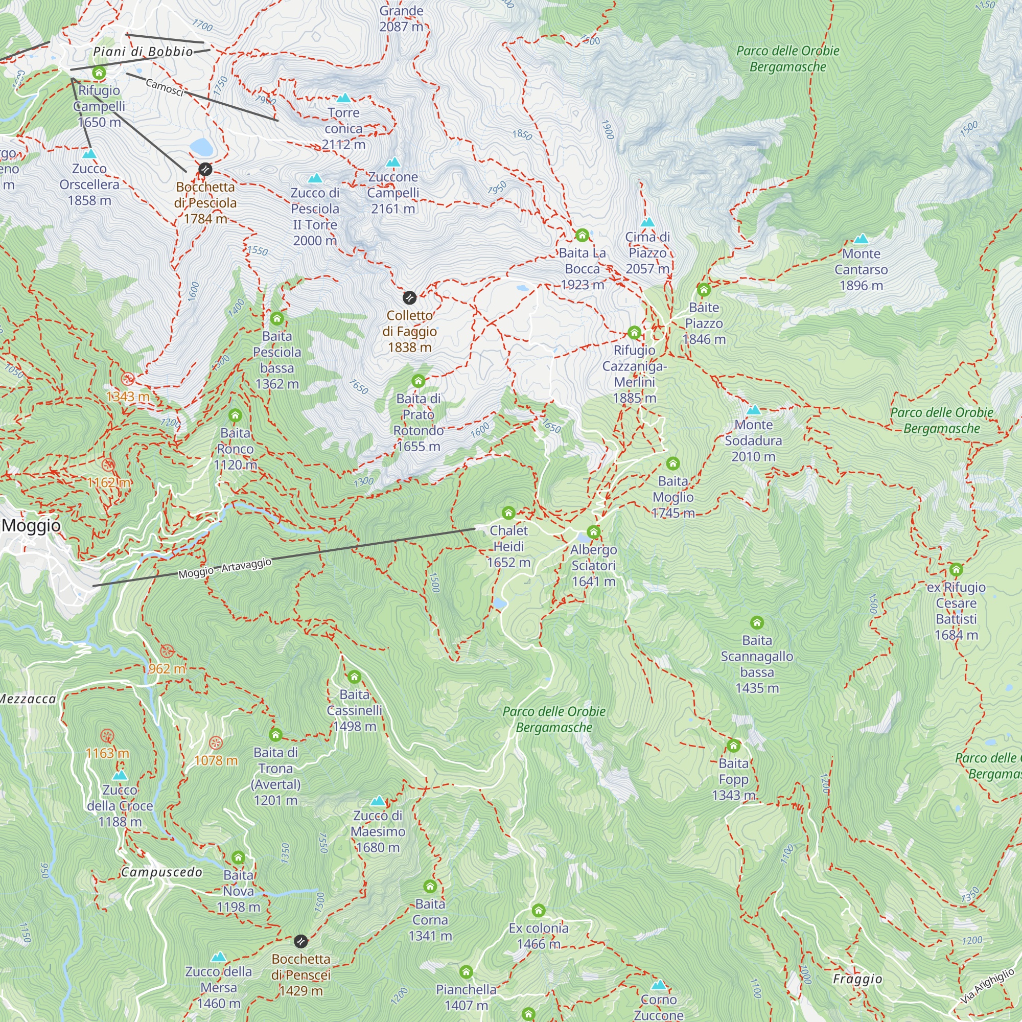Baita della Luna map