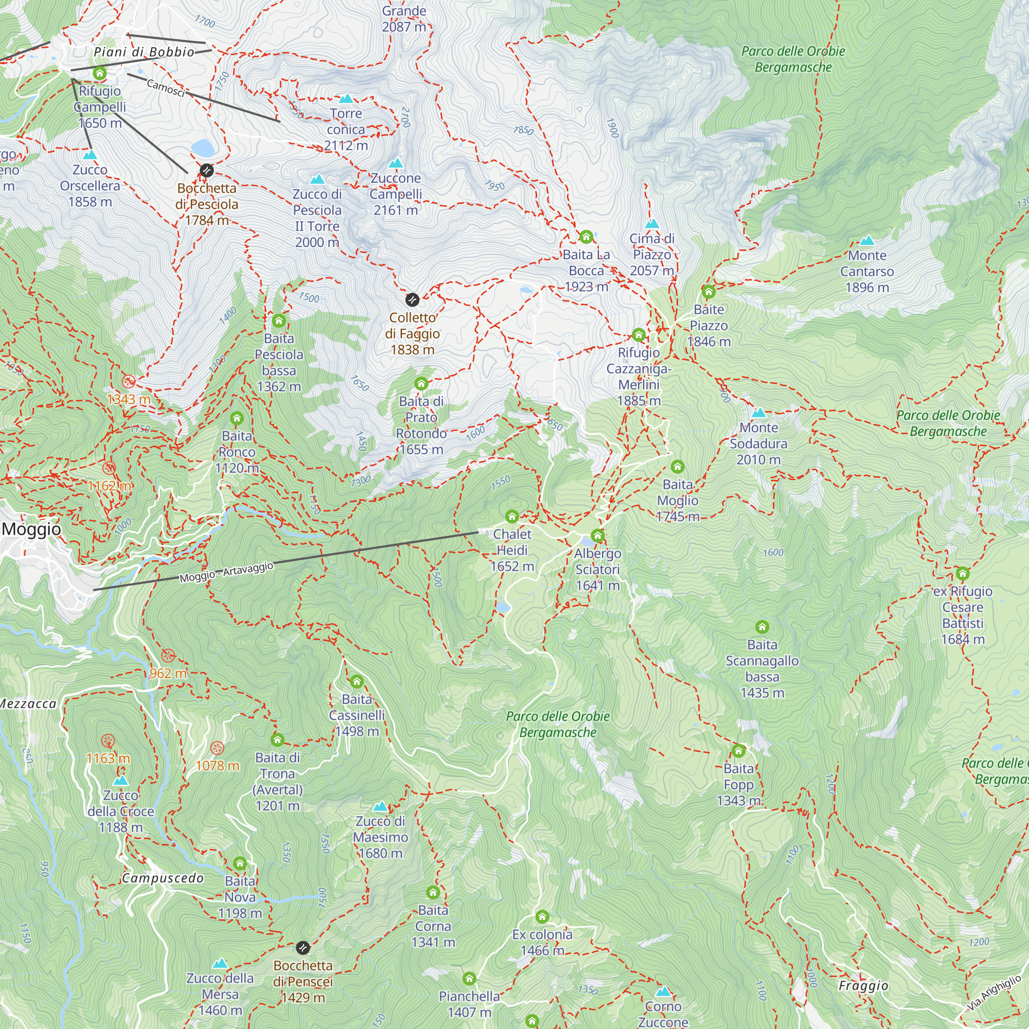 Baita della Luna map
