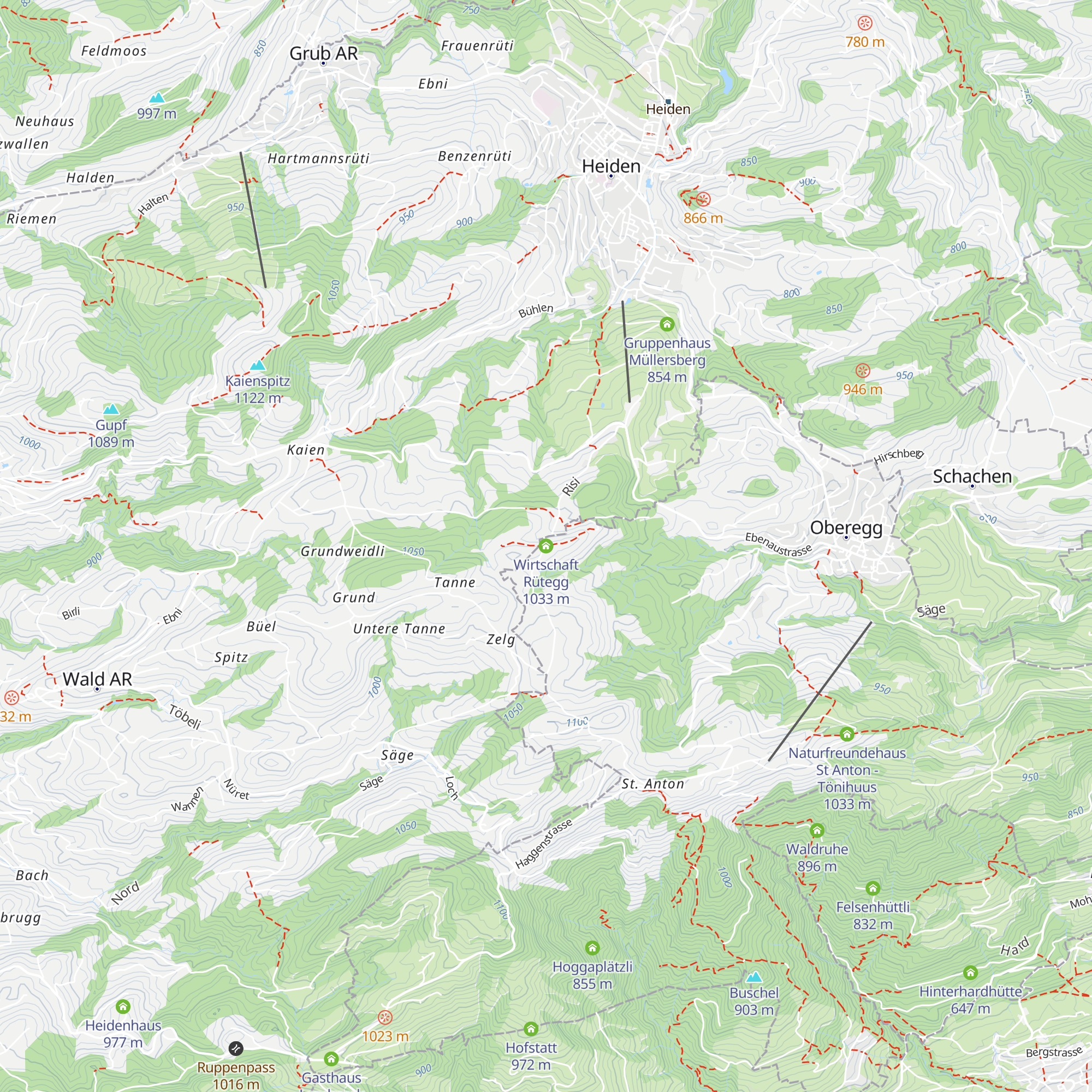 Wirtschaft Rütegg map