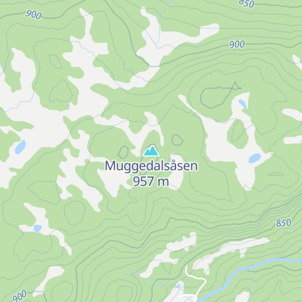Map of Muggedalsåsen