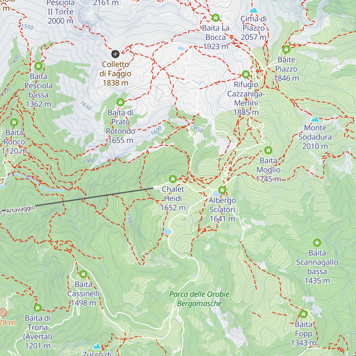 Rifugio Sassi Castelli map