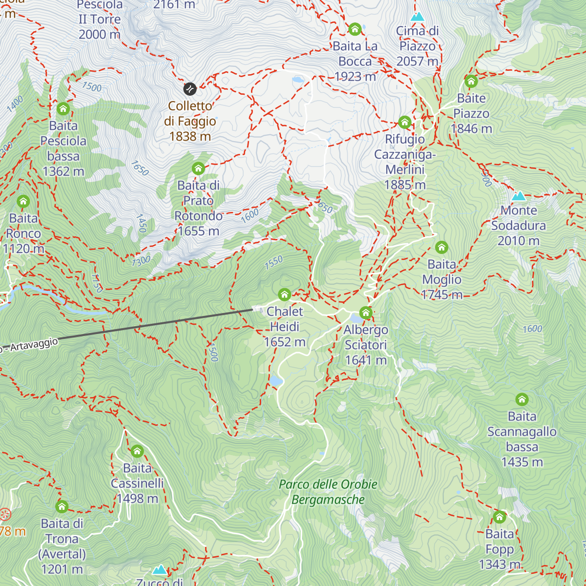 Rifugio Sassi Castelli map