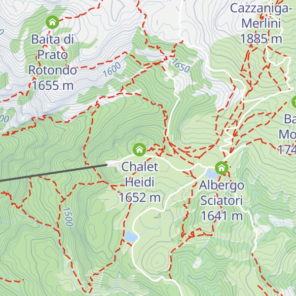 Map of Rifugio Sassi Castelli