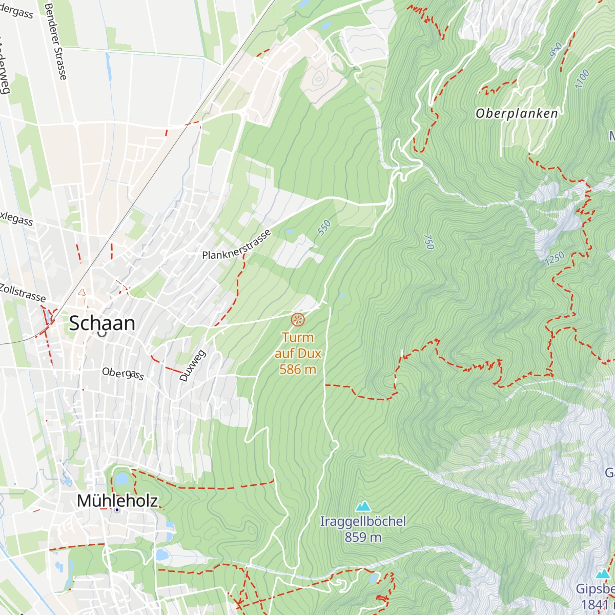 Clublokal Dux map