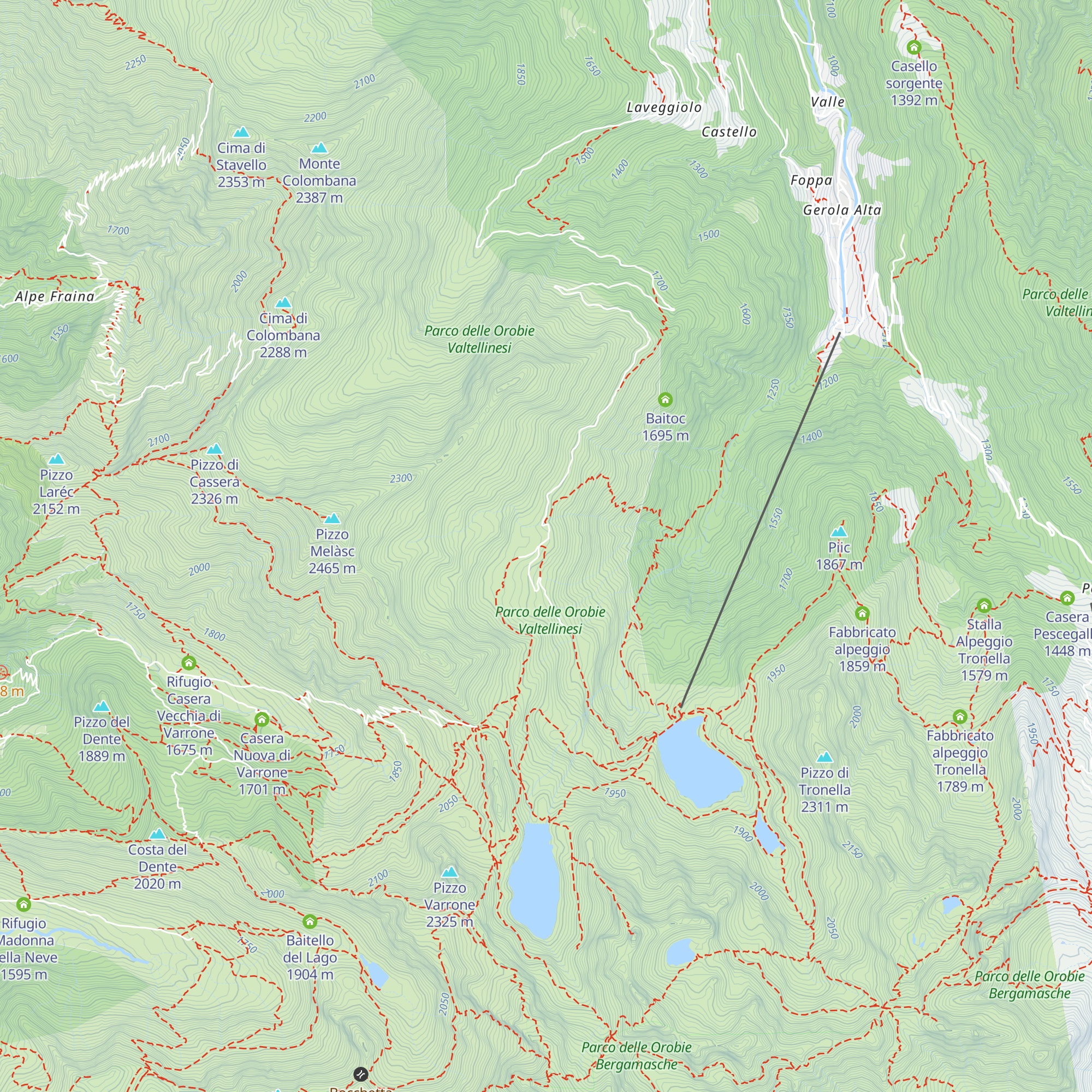 Rifugio Trona Soliva map