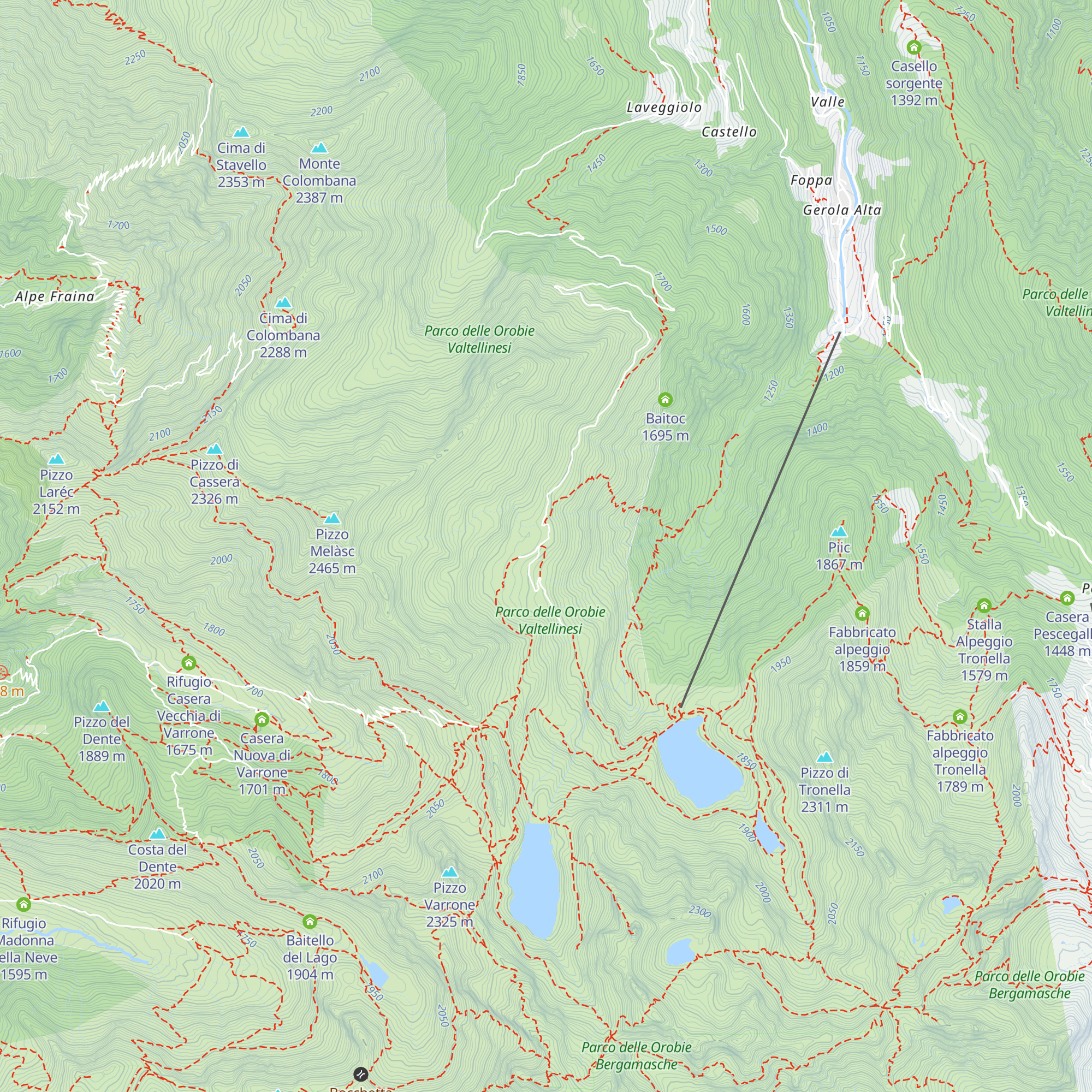 Rifugio Trona Soliva map