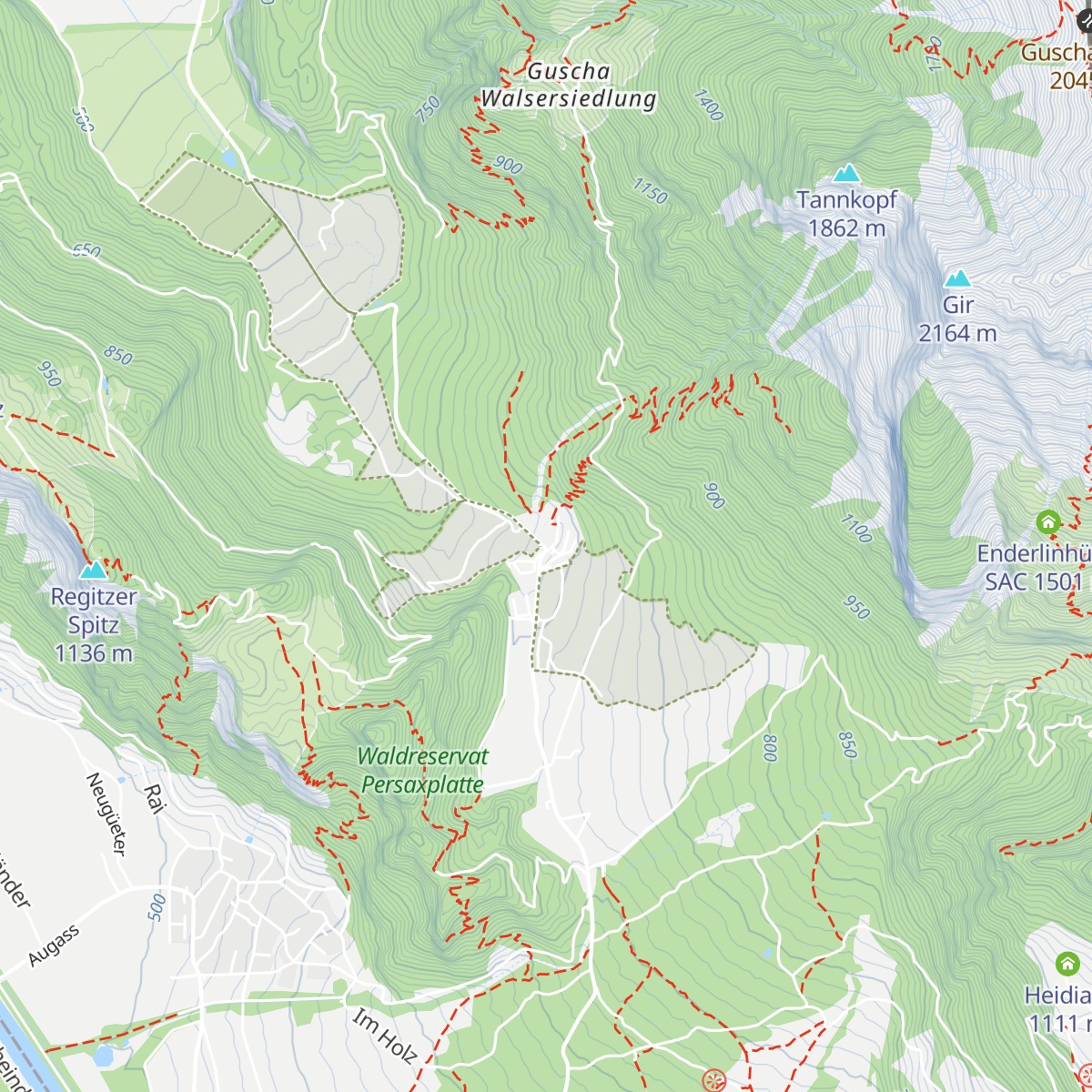 Festung Luziensteig map