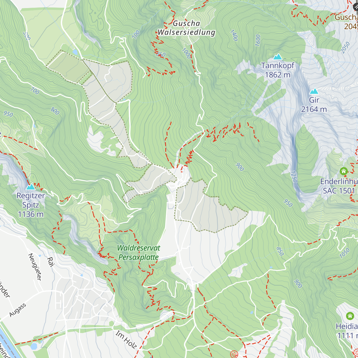 Festung Luziensteig map