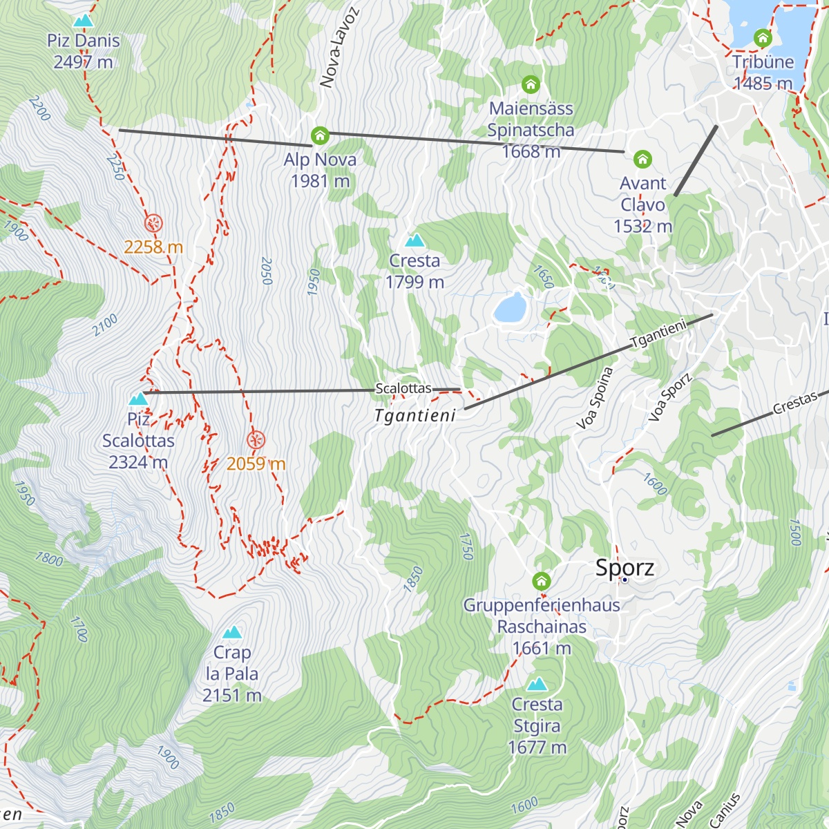 Berghotel Tgantieni map
