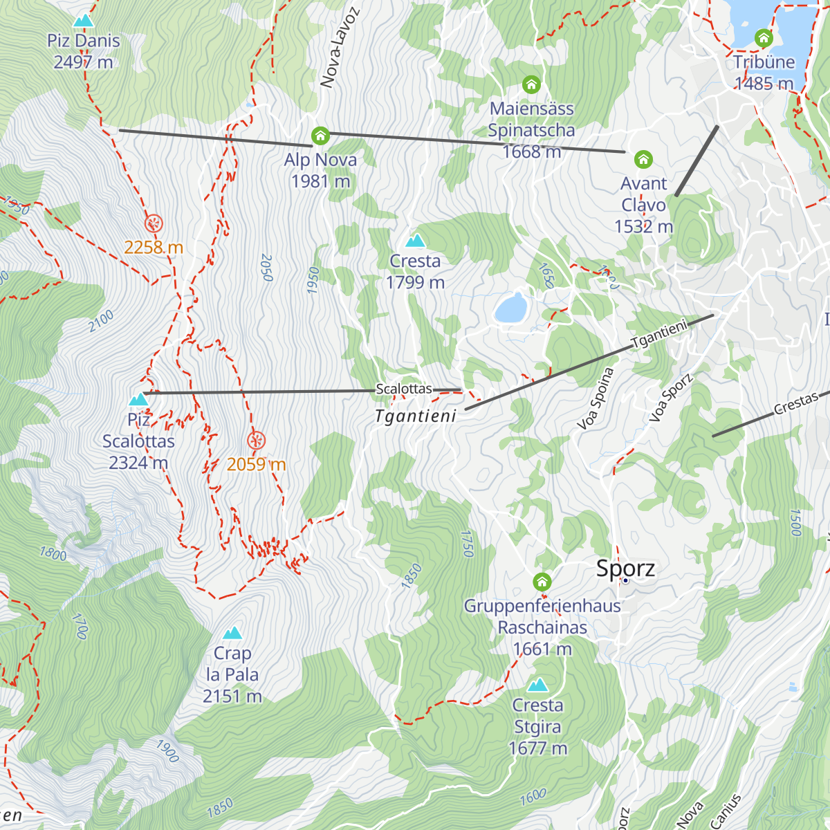 Berghotel Tgantieni map